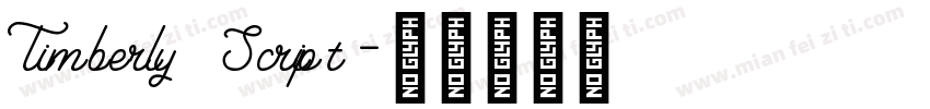 Timberly Script字体转换